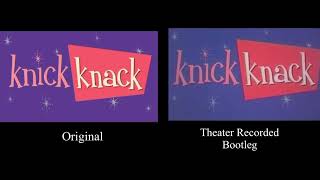 Pixar Short  Knick Knack Original VS Theater Recorded Bootleg Comparison [upl. by Denten]