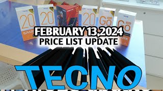 TECNO PRICES UPDATE SPARK20C20PROSPARK20SPARKGO2024Go2023PovaNeo2Pova5 Pro5GPop6pro10C10pro [upl. by Sivrup]