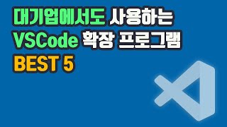 대기업에서도 사용하는 VSCode 확장 프로그램 Best 5 [upl. by Ronica161]