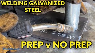 MIG GMAW Welding Galvanized Steel Prep v No Prep [upl. by Leatrice369]