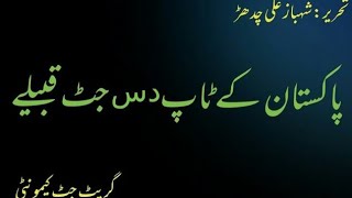 Top 10 sub castes of jutt caste  Top types of jutt  further types of jutt  Top castes in Pakistan [upl. by Hesketh]