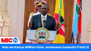 RAIS WA KENYA WILLIAM RUTO AMETANGAZA BARAZA JIPYA LA MAWAZI 11 KATI YA 21 [upl. by Milford267]