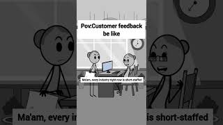 Pov Customer feedback be like animation funnyvideo gplus comedy [upl. by Elttil]