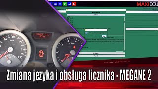 Zmiana języka usuwanie inspekcji oraz testy licznika Renault Megane II  MaxiEcu [upl. by Jonie]