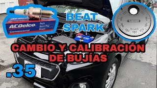 CAMBIO Y CALIBRACION DE BUJIAS BEAT SPARK [upl. by Ellenet401]