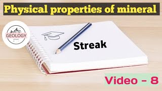 streak of the mineral  physical properties of mineral video8  lecture 12 of mineralogy [upl. by Aicela]