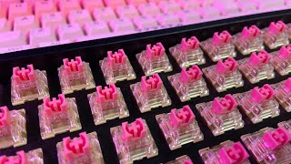 TTC Gold Pink Switches First Impression and Sound Test No Lube and Foam on Keychron K6 [upl. by Christal]