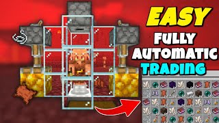 EASY Piglin TradingBartering Farm 120 Minecraft Bedrock Edition Tutorial  Minecraft Trading Farm [upl. by Llehcal]