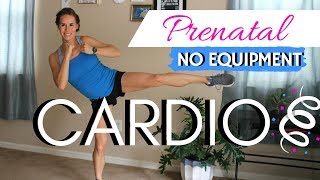 Prenatal Cardio Workout No Equipment  1st 2nd 3rd Trimester Safe [upl. by Gaylord]