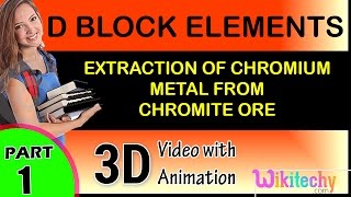 Extraction of chromium metal from chromite ore D Block Element class 12 chemistry subject cbse [upl. by Nail240]