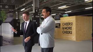 Fulham owner Shahid Khan checks out new Riverside Stand before match against Brentford [upl. by Otrebron]