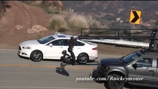 Tanner Foust on Mulholland w Ford Raptor Camera Truck 1132013 [upl. by Tisha955]