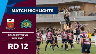 RD12 HIGHLIGHTS Colchester vs Shelford Mens 1st XV [upl. by Akitahs755]