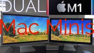 Dual M1 Mac Minis on Dual apple displays [upl. by Aneeuq864]