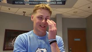 UNC freshman pitcher Cameron Padgett after he threw 4⅓ shutout innings of relief in a win [upl. by Tak914]