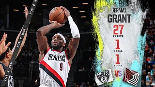 Jerami Grant Highlights 27 PTS  Trail Blazers vs Nets  Jan 7 [upl. by Derman]