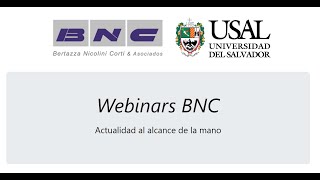 Webinars BNC  Claves de la reforma impositiva [upl. by Luelle]