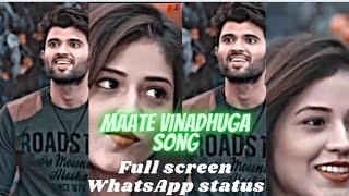 vijaydevarakondastatus maate vinadhuga❣️song full screen WhatsApp status perige vegame song❣️tamil [upl. by Marcus]