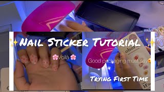 Nail Sticker Tutorial  Ohora nail review  Detailed Nail Sticker Video [upl. by Nnaitsirk]