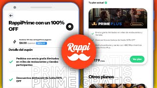 Rappi Prime Plus por 6 meses con Cupon  2023 [upl. by Eenalem525]