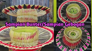 Membuat Sampian BunterSampian Gebogan super Padet [upl. by Cato]