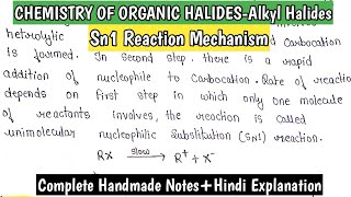 SN1 Reaction Mechanism  Nucleophilic Substitution In Alkyl Halides  Organic Chemistry  MScNotes [upl. by Narda]