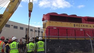 Derailment and Rerailing of FEC Ringling Brothers Circus Train  Part II 01162017 [upl. by Lambert]