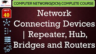 L40 Network Connecting Devices  Repeater Hub Bridges and Routers  Computer Network Lectures [upl. by Eda]