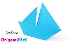 ⛵ Cómo hacer un barco velero de papel con Origami ¡Fácil [upl. by Melicent]