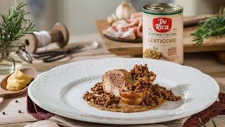 Coniglio in porchetta e lenticchie ・ le ricette di Marisa Maffeo per De Rica [upl. by Nereil]