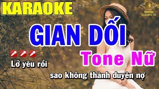 Karaoke Gian Dối Tone Nữ Nhạc Sống  Trọng Hiếu [upl. by Guillaume]