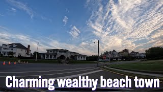 Wealthy American neighborhood sunset drive  Spring Lake New Jersey 🇺🇸 4k [upl. by Valeta830]