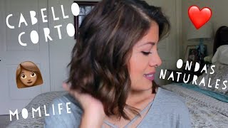 ONDAS NATURALES EN CABELLO CORTO RAPIDO Y SENCILLO❤️🙋🏽 Momlife [upl. by Malti]