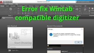 Wintab compatible digitizer error fixing in autocad [upl. by Joappa]