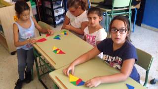 TANGRAM  GEOMETRIA TRAPECIO  CUADRADO  TRIANGULOS 2º PRIMARIA 20162017 [upl. by Omolhs]