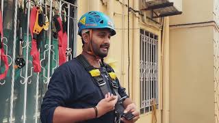 How to set up for rope access  Full body harness waring  Rope access setup for Ascending Descend [upl. by Templa]