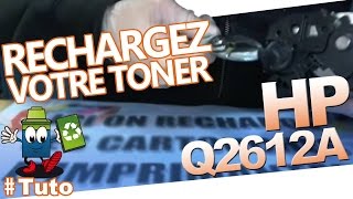 Q2612A HP  Recharger le Toner facilement [upl. by Araht166]