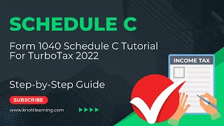 TurboTax 2022 Form 1040  Schedule C Tutorial [upl. by Eachelle]