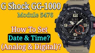 G Shock GG 1000 Mudmaster Set Time amp Date  G Shock Module 5476 Time Adjust Manual [upl. by Ahtilat]