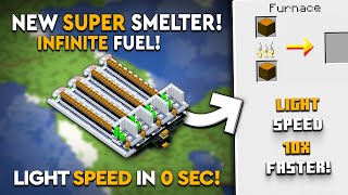 Minecraft BEST Super Smelter Tutorial  Light Speed  81000 PH [upl. by Lovmilla]