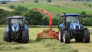 Trailed Silage with Pottinger Mex 6 amp New Hollands amp Hurlimann [upl. by Novia666]