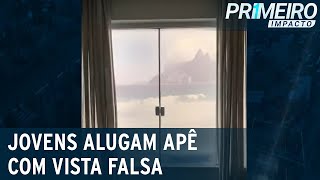 Mulheres alugam apartamento com vista falsa no RJ  Primeiro Impacto 020323 [upl. by Ayanahs]