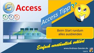 Beim Start Navigation ausblenden  Access Tipp 19419  Access Tutorial deutsch [upl. by Siravrat]