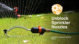 How to Clean Blocked Nozzles in the Holman Oscillating Sprinkler [upl. by Mikiso905]