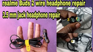 realme buds 2 wire headphone repairfix left side speaker not working  STL TECHNICAL [upl. by Libby872]