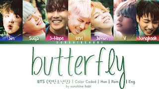 BTS 방탄소년단  Butterfly Color Coded LyricsHanRomEng [upl. by Anerehs134]