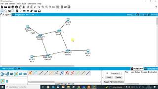 Module Concevoir Un Réseau Informatique 7 PackatTracer Topologie en anneau [upl. by Notlim]