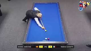 3 Cushion Billiard Marco Zanetti vs Daniel Sanchez Billar 2017 P 1 [upl. by Conlan]