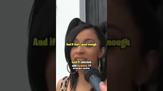 Cardi Bs Funny Interview shorts youtubeshorts cardib funny interview [upl. by Yesac]