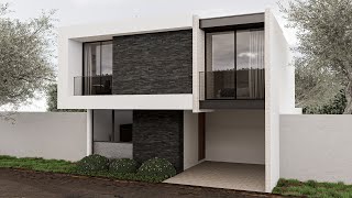 House Design 8x16 Meters  Casa de 8x16 metros [upl. by Htrowslle68]